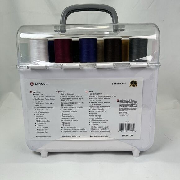 Singer Sew It Goes Essentials Sewing Kit 224pcs In Carry Case Organizer NEW - Picture 6 of 12